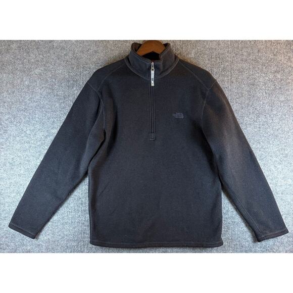 The North Face 1/4 Zip Fleece Pullover Men's Medium Black - Picture 1 of 4
